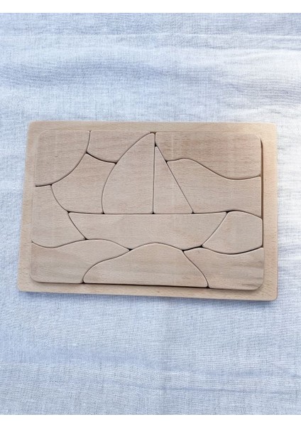 El Yapımı Ahşap Yapboz Puzzle Gemi