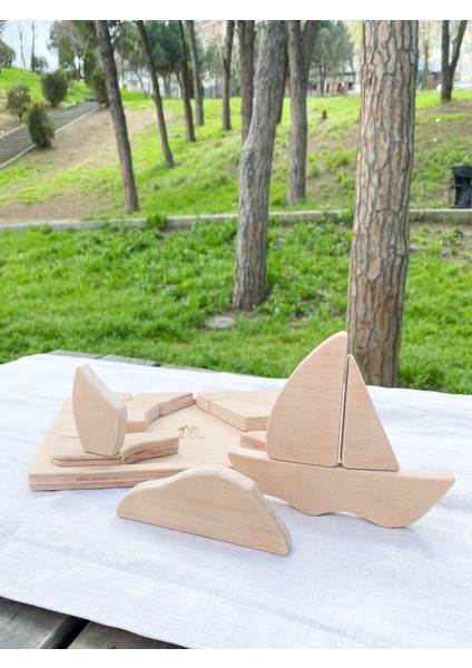 El Yapımı Ahşap Yapboz Puzzle Gemi
