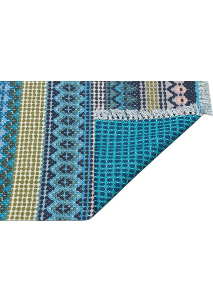 Alara Blue 3206 Çift Taraflı Mavi Lacivert Tonlarında Çift Taraflı Kilim fiyatları