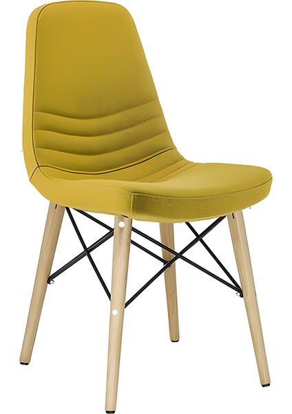 Rose Ahşap Deri Rahat Sandalye BLU1736