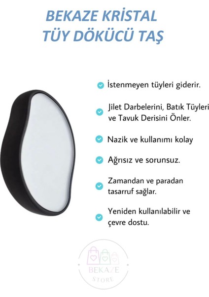 Crystal Eraser Epilasyon Aleti, Tüy Dökücü, Tüy Silgisi, Kristal Taş