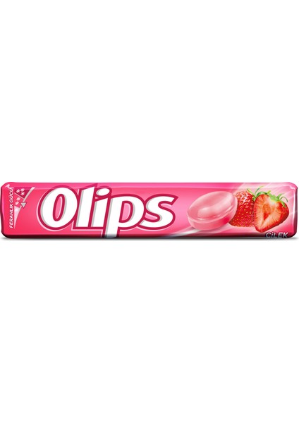 Olips Çilek Aromalı Şeker 28GR x 24 Adet
