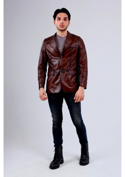 Erkek Deri Blazer Ceket modelleri