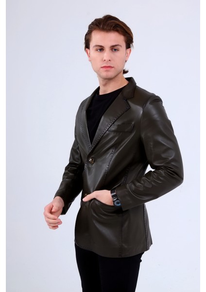 Erkek Deri Blazer Ceket modelleri