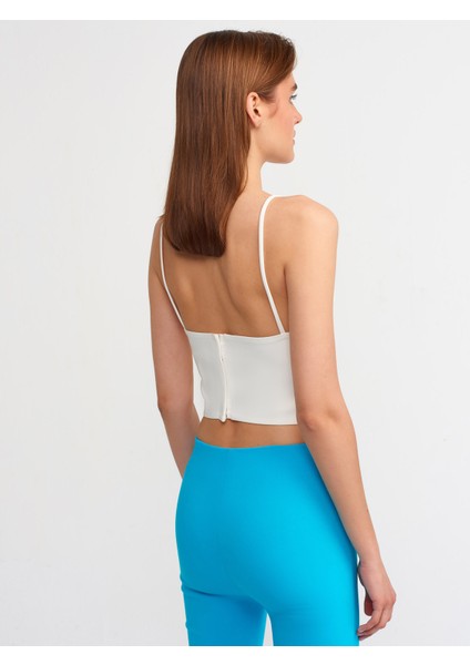 20137 Askılı Crop Top-Ekru fırsatları