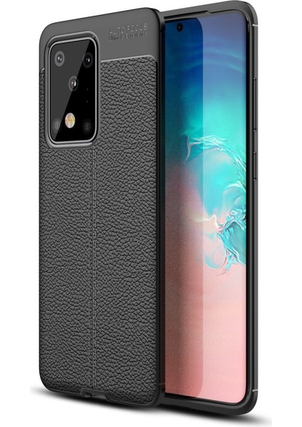Samsung Galaxy S20 Ultra Kılıf Niss Derili Silikon Siyah