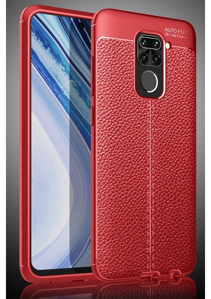 Xiaomi Redmi Note 9 Kılıf Niss Derili Silikon Kırmızı