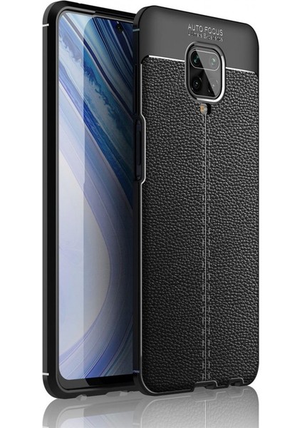 Xiaomi Redmi Note 9s Kılıf Niss Derili Silikon Siyah