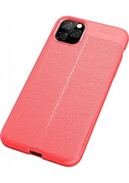 iPhone 11 Pro Max Kılıf Niss Derili Silikon Kırmızı fiyatları
