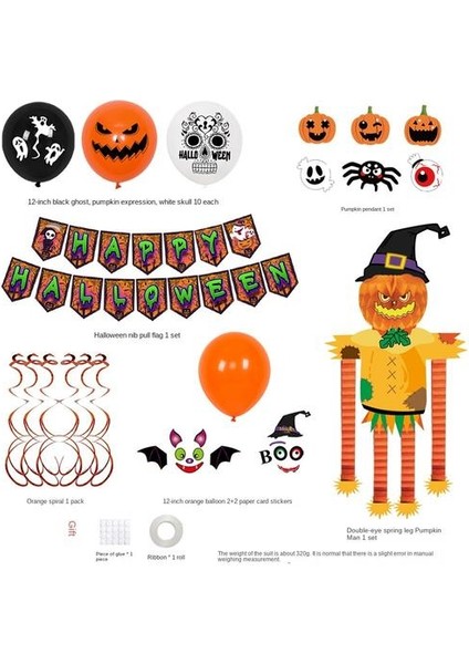 Lateks Cadılar Bayramı Süsleri, Eğlenceli Retro Taşınabilir Klasik Cadılar Bayramı Seti fiyatları