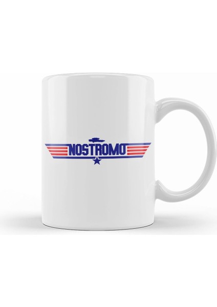 Nostromo Topgun Logo Alien Kupa Bardak Porselen