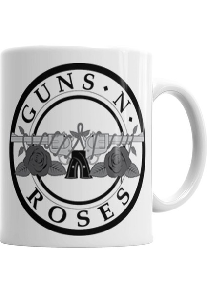 Guns And Roses Gnr Logo Axl Rose Slash Aerosmith Skid Row Hard Rock Kupa Bardak Porselen