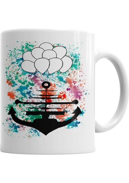 Boat Balloons Kupa Bardak Porselen