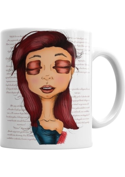 Şiir Yazdıran Kadınlar Kupa Bardak Porselen
