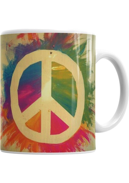 Peace Kupa Bardak Porselen