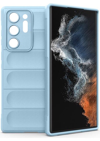 Samsung Galaxy Note 20 Miami Serisi Darbeye Dayanıklı Silikon Kılıf - Açık Mavi