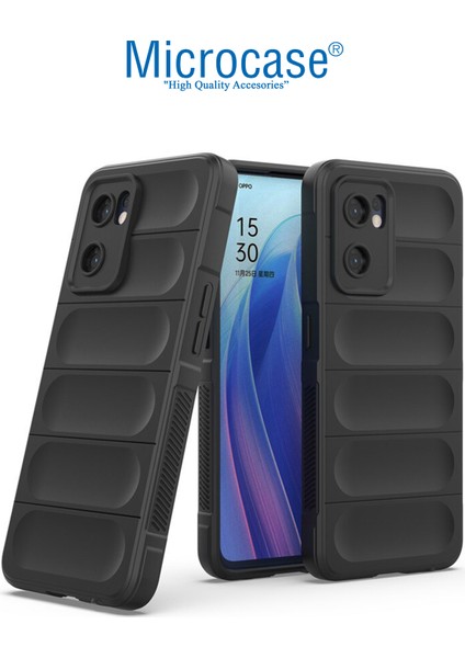 Oppo Reno 7 5G Miami Serisi Darbeye Dayanıklı Silikon Kılıf - Açık Gri