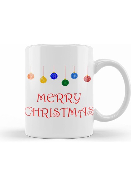 Yılbaşı Yeni Yıl Konseptli Merry Christmas 010 Kupa Bardak Porselen
