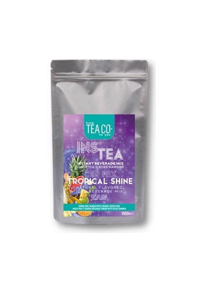 Instea Tropical Shine - Gümüş Simli Karışık Meyve Aromalı Soğuk Çay Tozu 1 kg