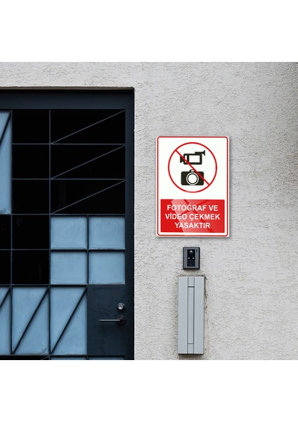 Cam Yönlendirme Levhası | Fotoğraf ve Video Çekmek Yasaktır | 30cm x 40cm fiyatları