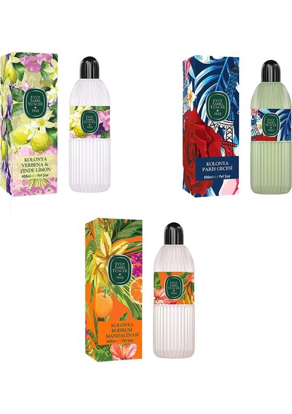 Kolonya Bodrum Mandalinası, Verbana & Zinde Limon ve Paris Gecesi