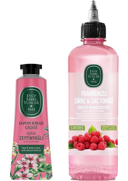 Frambuazlı Sirke & Saç Toniği ve El ve Vücut Kremi Japon Kiraz Çiçeği