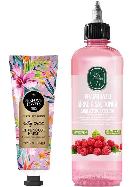 Frambuazlı Sirke & Saç Toniği ve El ve Vücut Kremi Silky Touch