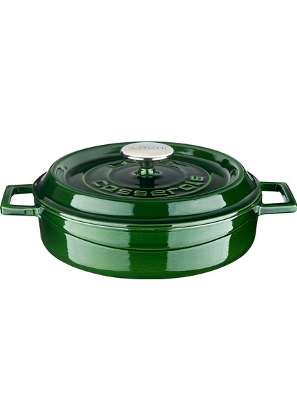 Döküm Çok Amaçlı Yayvan Tencere (Ø)24 Cm. Majolica Yeşil