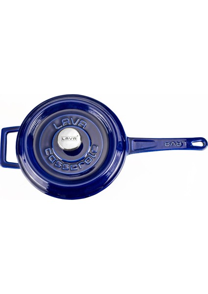 Döküm Yuvarlak Sos Tenceresi Metal Saplı Çap(Ø18 Cm, Majolica Mavi fiyatları
