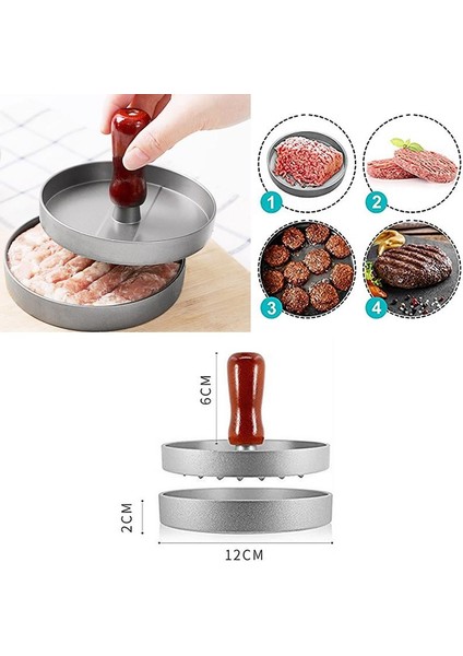 Profesyonel Hamburger Pressi Alüminyum 12 cm