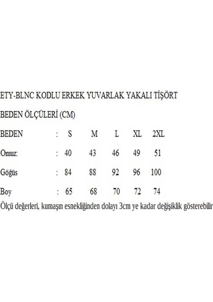 Erkek Yuvarlak Yakalı Baskılı Oversize Kısa Kollu Beyaz Tişört Ety-Blnc