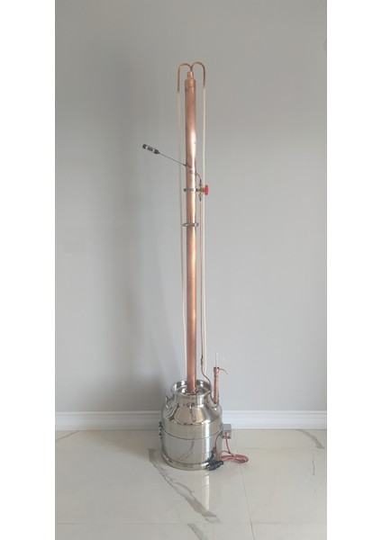 25 Litre Gold Serisi Reflux ve Pot Still Damıtma Imbik Distilasyon + Elektrikli 2kw Kuşak Isıtıcı