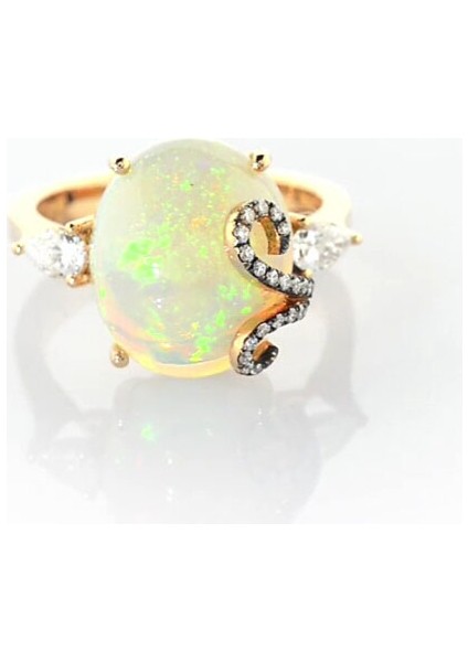 0.43 Karat Pırlantalı Opal Yüzük PY1694-4