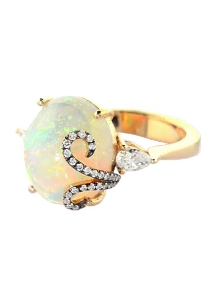 0.43 Karat Pırlantalı Opal Yüzük PY1694-4