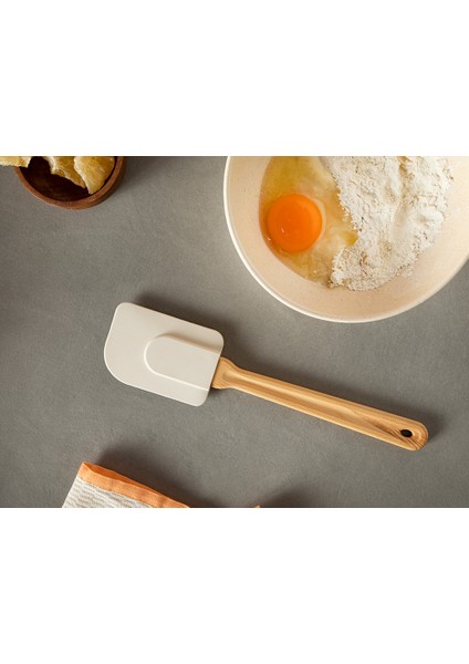 English Home Eddy Silikon Spatula 29 cm Açık Bej