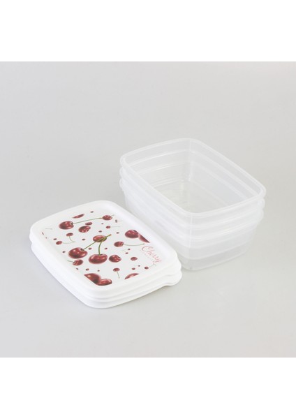 Deco Trend Saklama Kabı 0,6 Lt Üçlü Cherry