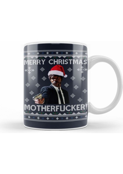 Samuel L Jackson Merry Christmas Motherfucker Pulp Fiction Kupa Bardak Porselen