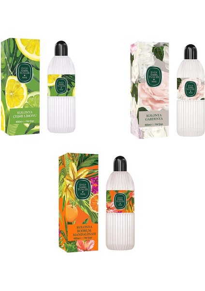 Kolonya Bodrum Mandalinası, Çeşme Limonu ve Gardenya