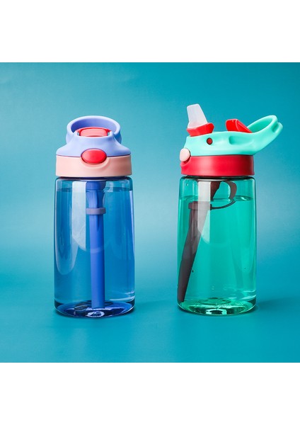Puni 480ML Çocuk Suluk Matara Öğrenci Su Bardağı Sevimli Plastik Bardak ve Kayış (Yurt Dışından)