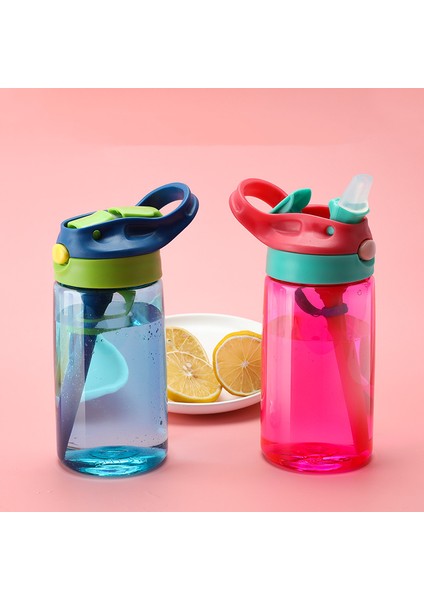 Puni 480ML Çocuk Suluk Matara Öğrenci Su Bardağı Sevimli Plastik Bardak ve Kayış (Yurt Dışından)