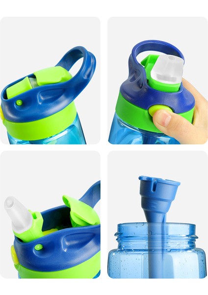 Puni 480ML Çocuk Suluk Matara Öğrenci Su Bardağı Sevimli Plastik Bardak ve Kayış (Yurt Dışından)