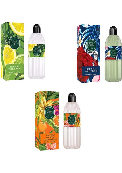 Kolonya Bodrum Mandalinası, Çeşme Limonu ve Paris Gecesi