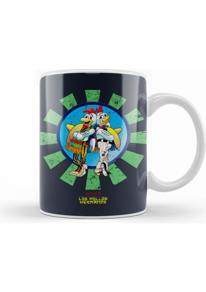 Los Pollos Hermanos Retro Japanese Breaking Bad Kupa Bardak Porselen