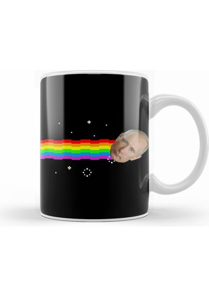 Vladimir Putin Nyan Cat Kupa Bardak Porselen