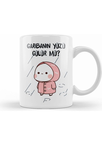Garibanın Yüzü Gülür Mü 01 Kupa Bardak Porselen
