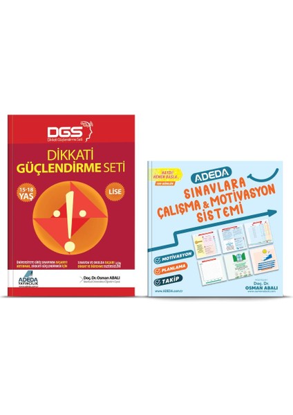 Dikkati Güçlendirme Seti 15-18 Yaş ve Motivasyon Defteri - Osman Abalı (Ciltli)