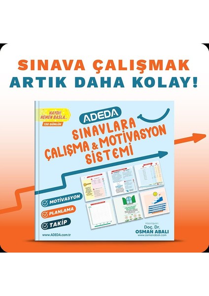Dikkati Güçlendirme Seti 12 Yaş ve Motivasyon Defteri - Osman Abalı (Ciltli)