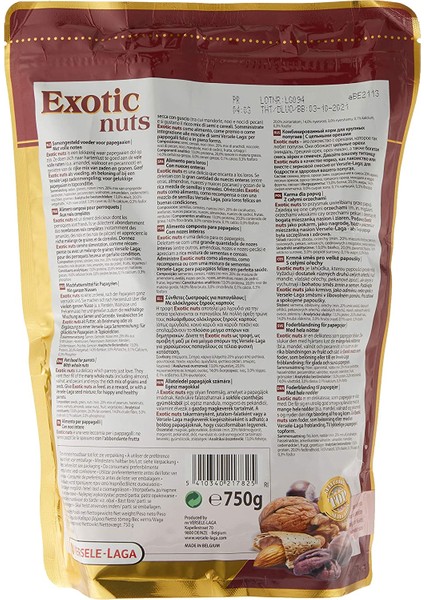 Exotic Nuts Papağanlar Için Kuruyemiş Karışımı 750 G