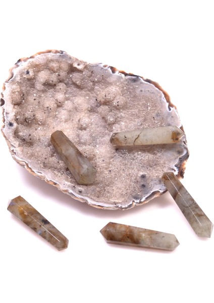 Labradorit Taşı Çift Uçlu Kazık Kütle - Küçük Boy fiyatları