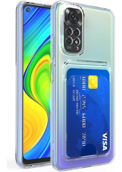 Xiaomi Redmi Note 11 Pro 5g Uyumlu Kılıf Kartlık Bölmeli Arkası Şeffaf Soft Dayanıklı Kılıf Kapak